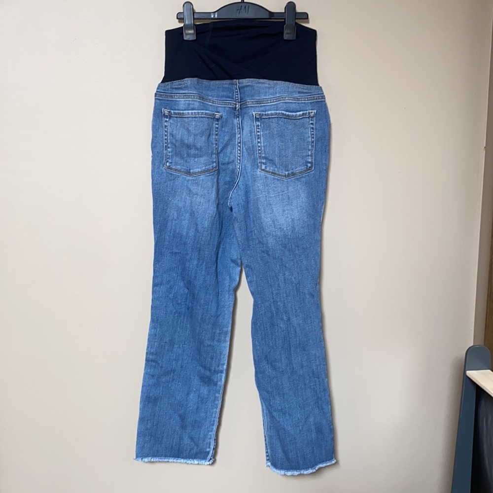 Isabel maternity straight crop distressed jeans - Picture 4 of 5